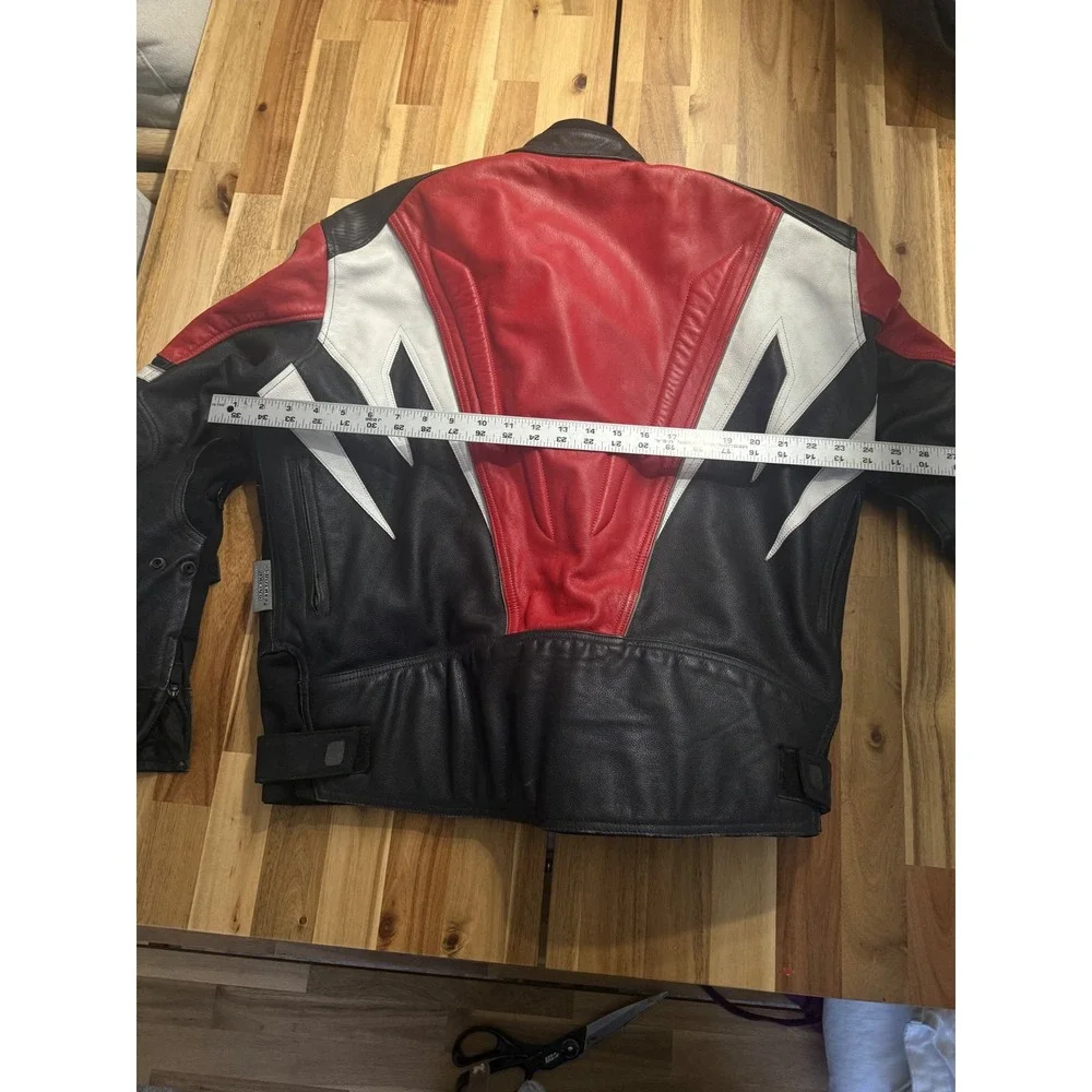 Joe Rocket Leather‎ Motorcycle Jacket Size 46 Red & Black men's large